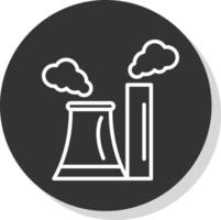 diseño de icono de vector de contaminación de chimenea