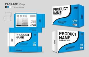 Supplements and Cosmetic box design, Package design template, box outline, Box Packaging, Label design, healthcare label, packaging design creative idea vector, realistic mock-up vector