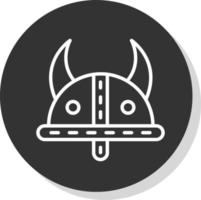 Viking Helmet Vector Icon Design