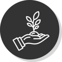 Guardar diseño de icono de vector de plantas