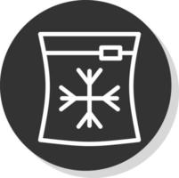 Ice Bag Vector Icon Design