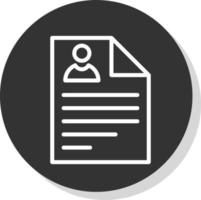 diseño de icono de vector de curriculum vitae