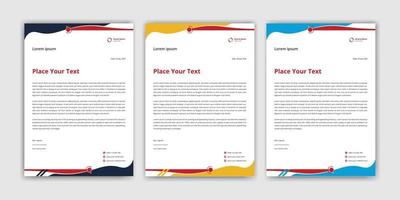 Stationery set template design, business letterhead vector design