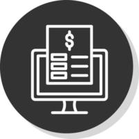 Online Invoice Vector Icon Design