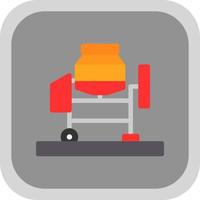 Concrete Mixer Vector Icon Design