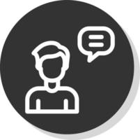 Person Chatting Vector Icon Design