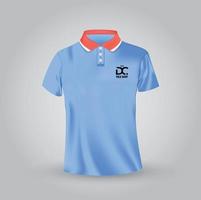 realista polo camisa Bosquejo con vector diseño