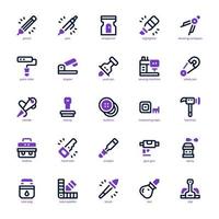 Crafting icon pack for your website design, logo, app, and user interface. Crafting icon mixed line and solid design. Vector graphics illustration and editable stroke.