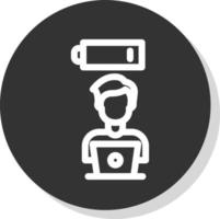 Sleepy Worker Vector Icon Design