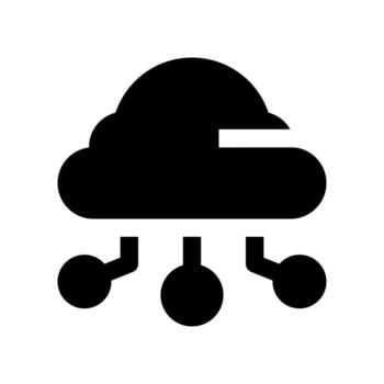 nube hospedaje icono para tu sitio web, móvil, presentación, y logo diseño. vector