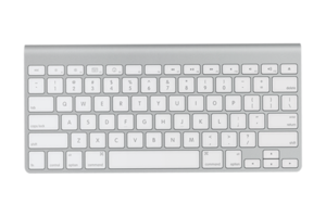Silver keyboard isolated on a transparent background png