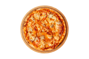 Meats pizza isolated on a transparent background png