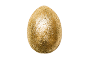 Golden egg isolated on a transparent background png