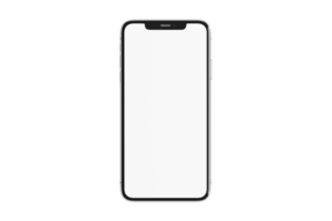 Black cellphone isolated on a transparent background png