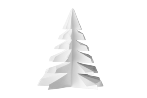 White christmas tree isolated on a transparent background png