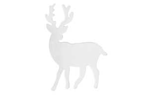 Weiß Weihnachten Dekor Hirsch isoliert auf ein transparent Hintergrund png