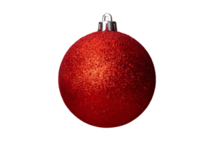 Red christmas ball isolated on a transparent background png
