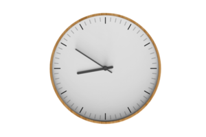 Brown wall clock isolated on a transparent background png