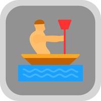 Canoeing Vector Icon Design