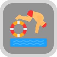 Rescue Swimming Vector Icon Design