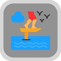 Sit Down Hydrofoiling Vector Icon Design