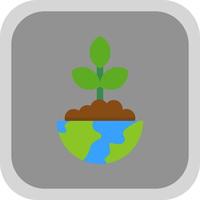 Earth Plant Vector Icon Design