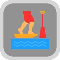 Standup Paddleboarding Vector Icon Design