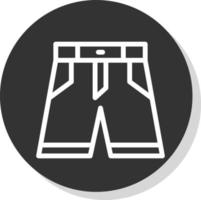 diseño de icono de vector de pantalones cortos de mezclilla