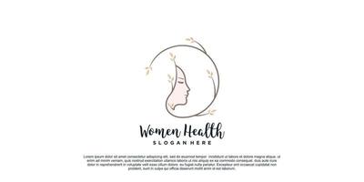 Woman health logo design inspiration unique concept Premium Vector