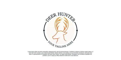 Deer Hunter logo design unique concept Premium Vector Part 1