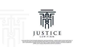 justicia logo diseño sencillo concepto prima vector