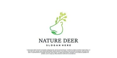 Nature Deer logo design unique concept Premium Vector Part 2