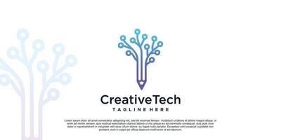 Creative Tech logo design with unique concept Premium Vector Part 1