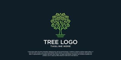 Tree logo design simple concept Premium Vector