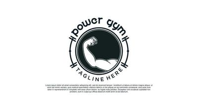 Power gym logo design unique concept Premium Vector Part 2