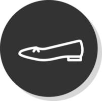 diseño de icono de vector de zapatos planos