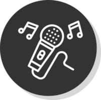 diseño de icono de vector de karaoke