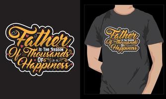 diseño de camiseta de tipografía del día del padre vector