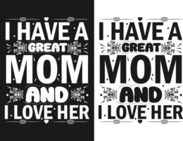 Mother Day Typography T-shirt Design vector