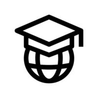 icono de graduación para su sitio web, móvil, presentación y diseño de logotipo. vector