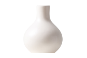 White flower vase isolated on a transparent background png