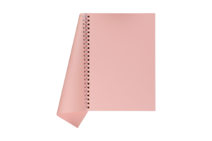 Rosa Notizbuch isoliert auf ein transparent Hintergrund png