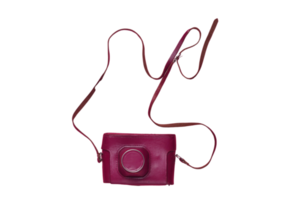 Pink camera bagisolated on a transparent background png