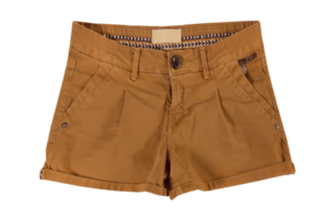 Brown shorts isolated on a transparent background png