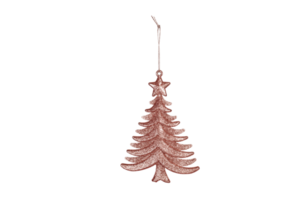 rosado Navidad árbol aislado en un transparente antecedentes png