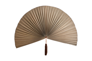 Japanese hand fan with tassel isolated on a transparent background png