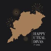Happy Utkal divas also know also Happy odisha day in memory of the formation of the state vector