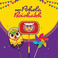 vector illustration of Happy Bengali New Year, Pohela Boishakh, Suvo Noboborsho