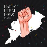 Happy Utkal divas also know also Happy odisha day in memory of the formation of the state vector
