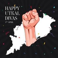 contento utkal divas además saber además contento odisha día en memoria de el formación de el estado vector